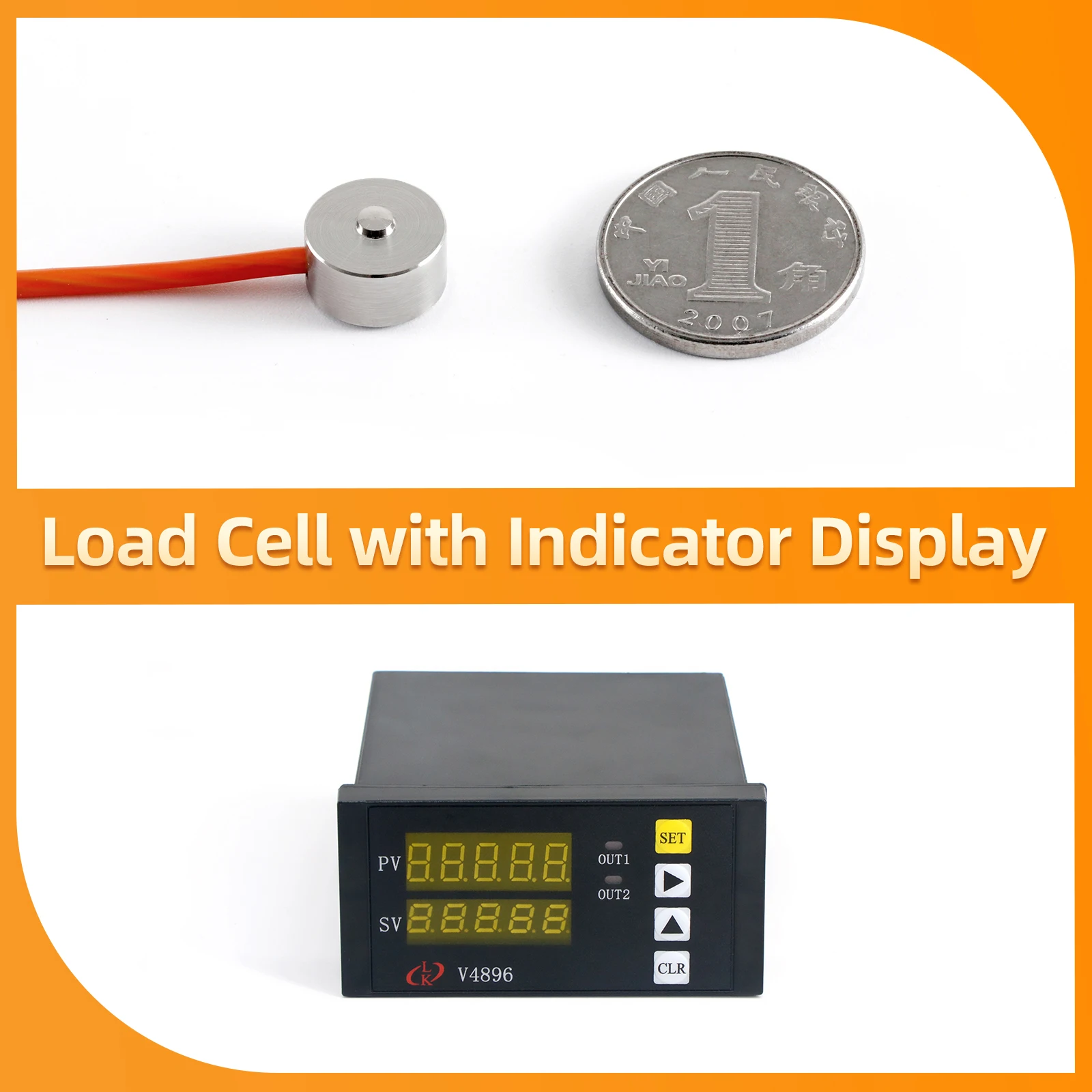 

Mini Load Cell Sensor with Indicator Display Compression and Tension Load Cells for Force Measurement 5KG 10KG 20KG 30KG 50KG