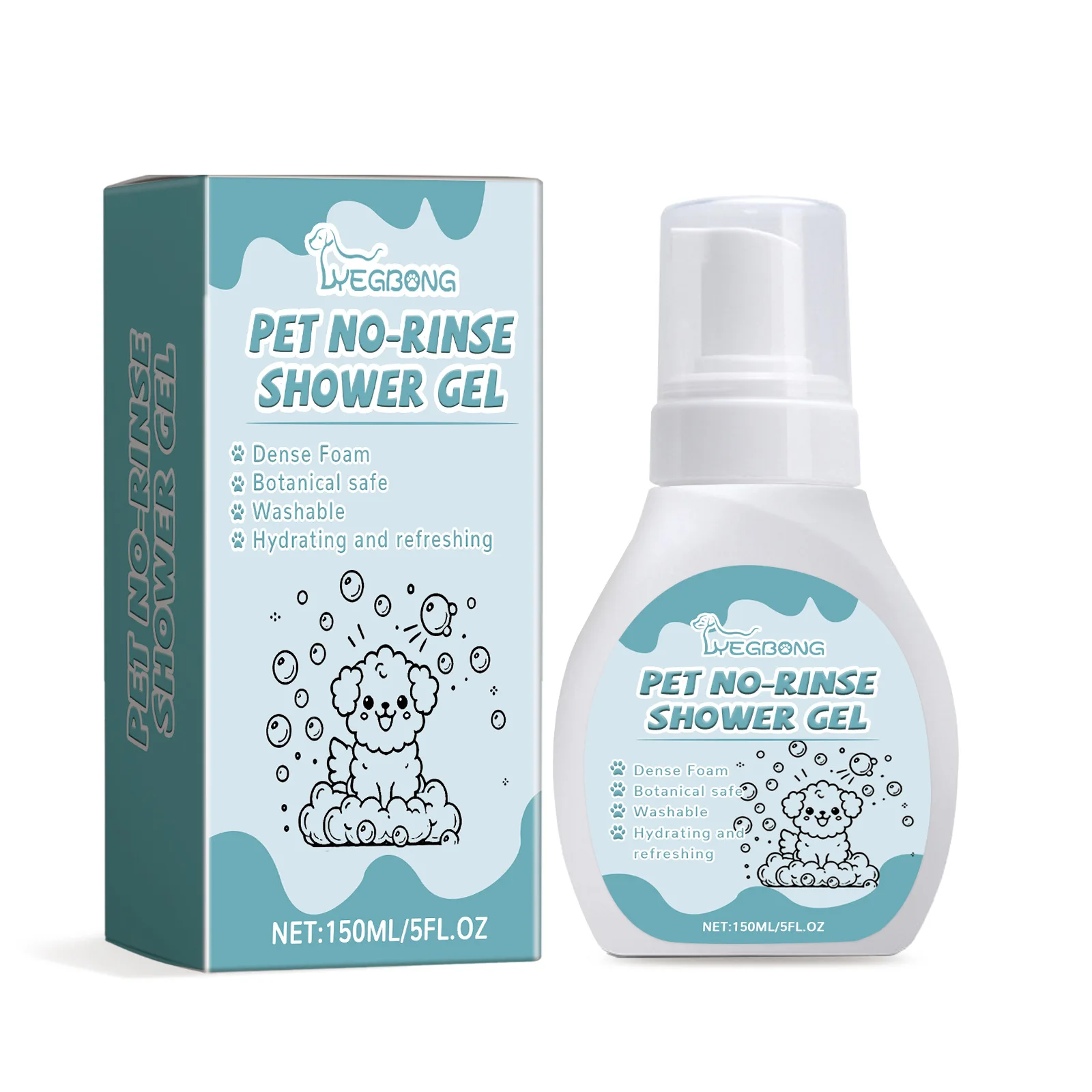 Pet Bath Shampoo Dry Foaming Bath Gentle Body Wash Waterless Cleansing Lasting Scent Anti Itch Deodorant Cats Dogs Shower Gel