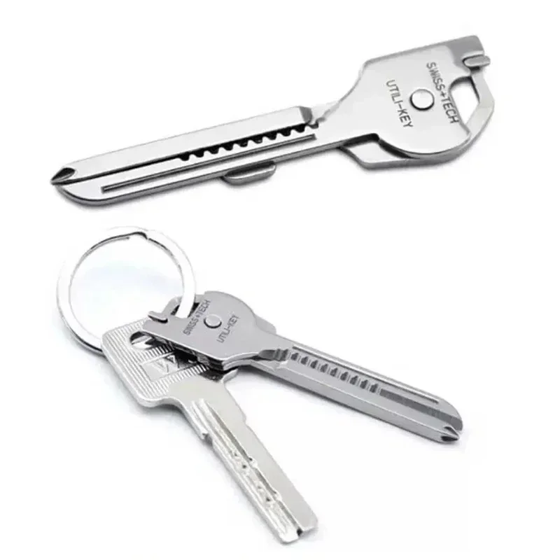 6 In 1 Useful Multifunction Knife Practical Swiss Tech Utili Key Outdoor Screwdriver Bottle Opener Keychain Camping Hiking Tools