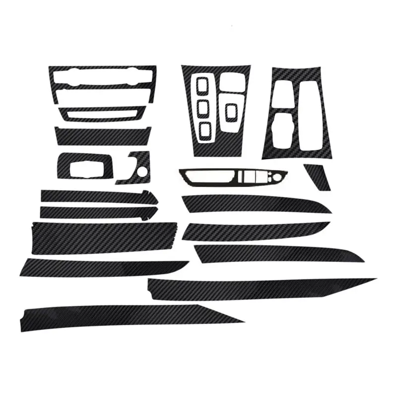 

AMEXIAOXU Набор декоративных наклеек из 22 шт. для BMW X5 E70 07-13, 5D, глянцевая пленка под карбон для интерьера автомобиля, стильная защитная отделка