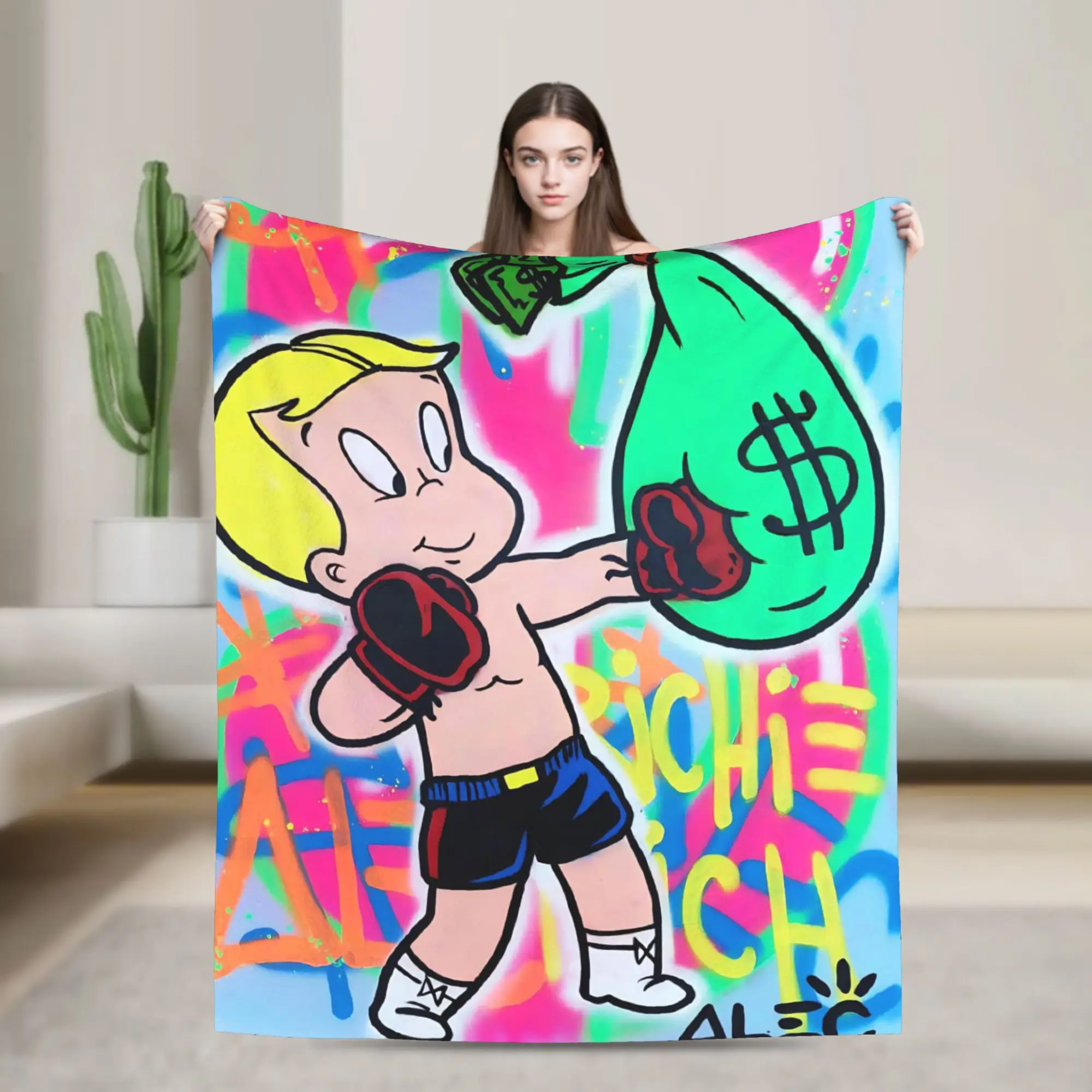 Alec Monopolys Blanket Super Soft Warm  Throw Blankets for Bed 50x60 Inch Multi-size Bedspreads