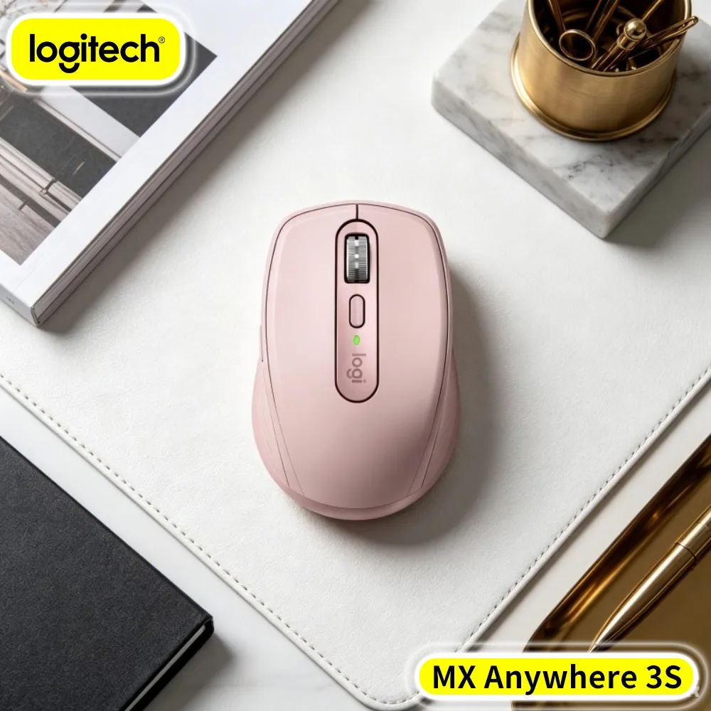Portable Logitech MX Anywhere 3S Mouse - 8K DPI, Hyper-Scroll, Silent Click, Travel-Friendly For Mall Work Session