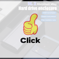 Aluminum Alloy M.2 HDD Enclosure Case Hard Drive Box NVME SATA Dual Protocol M.2 To USB Type C 3.1 SSD Adapter Laptop Phone SSD