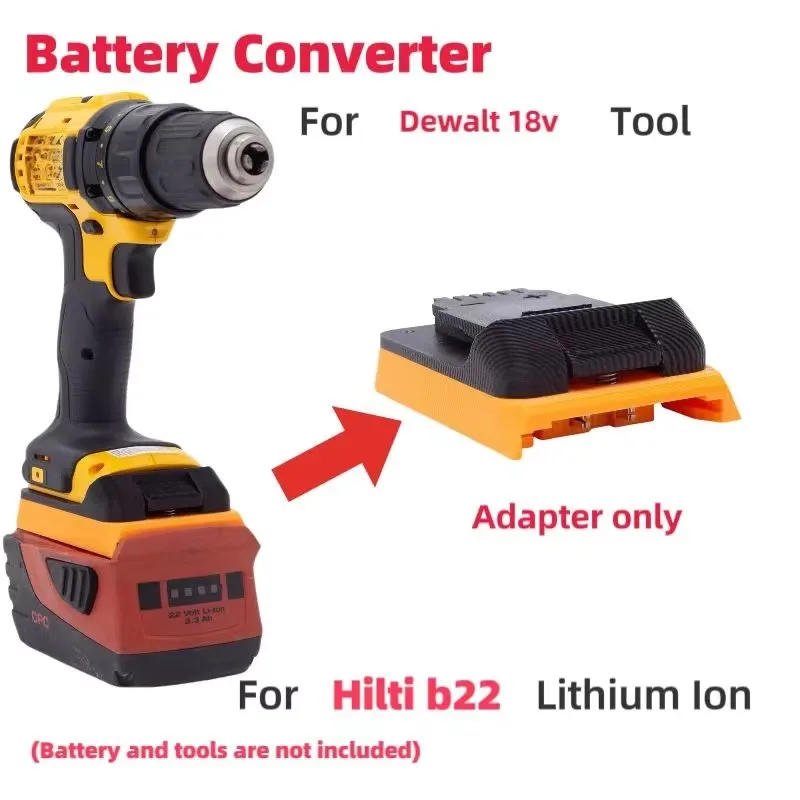 

Адаптер-переходник для аккумуляторов HILTI 22 В B22 в преобразователь инструментов Dewalt 20 В (инструменты и аккумулятор в комплект не входят)