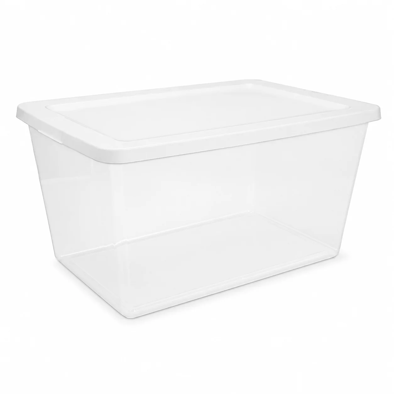 66 Qt Large Clear Plastic Storage Container with Blue Secure Latch Lid Stackable Storage Tote for Toys Seasonal Items Garage Basement Home Storage