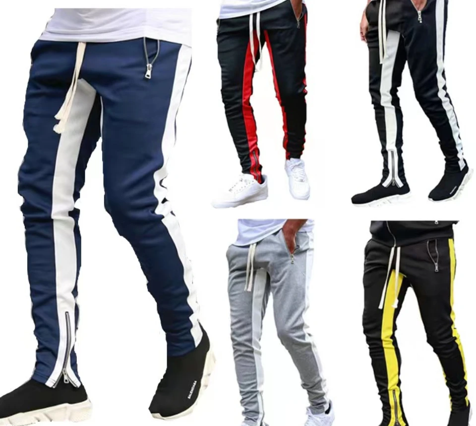 Pantalones deportivos informales para hombre, ropa deportiva ajustada, chándales de gimnasio, ropa de calle de Hip Hop, Joggers,