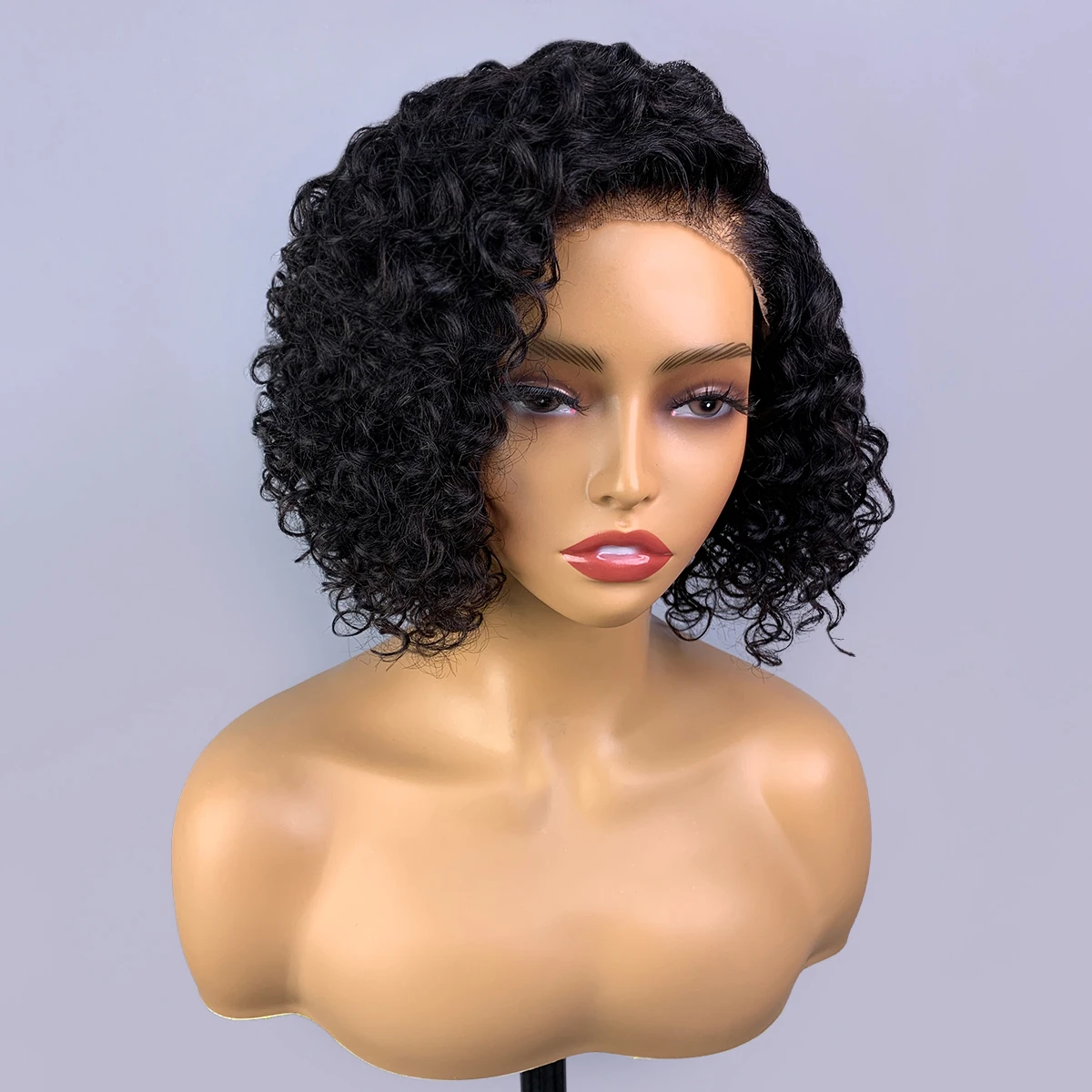 Curly 4*4 Lace Closure Human Hair Wigs Side Part Curly Lace Closure Wigs Pre Plucked Curly 4x4 Lace Closure Wigs HairUGo