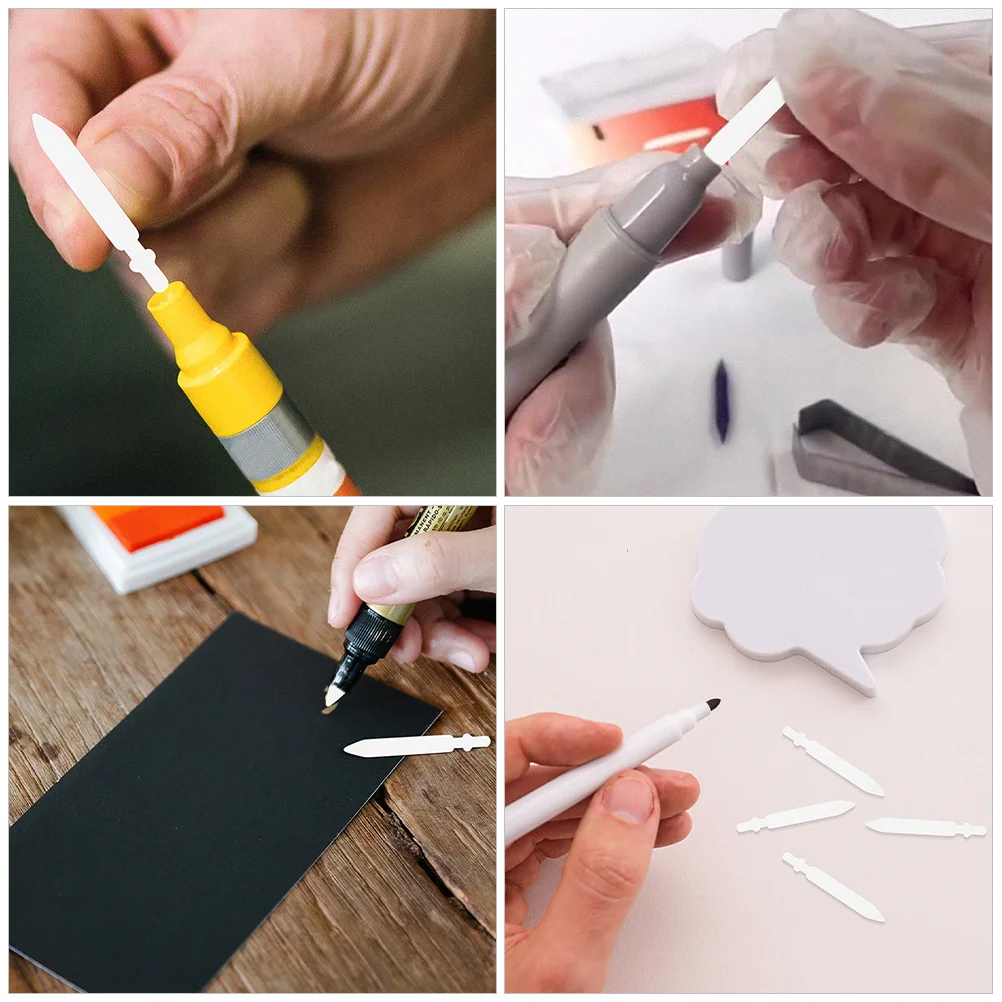 40Pcs Paint Marker Replacement Nibs 07mm Fine Tip Nylon Replacement Pen Tips for Writing Drawing Marking