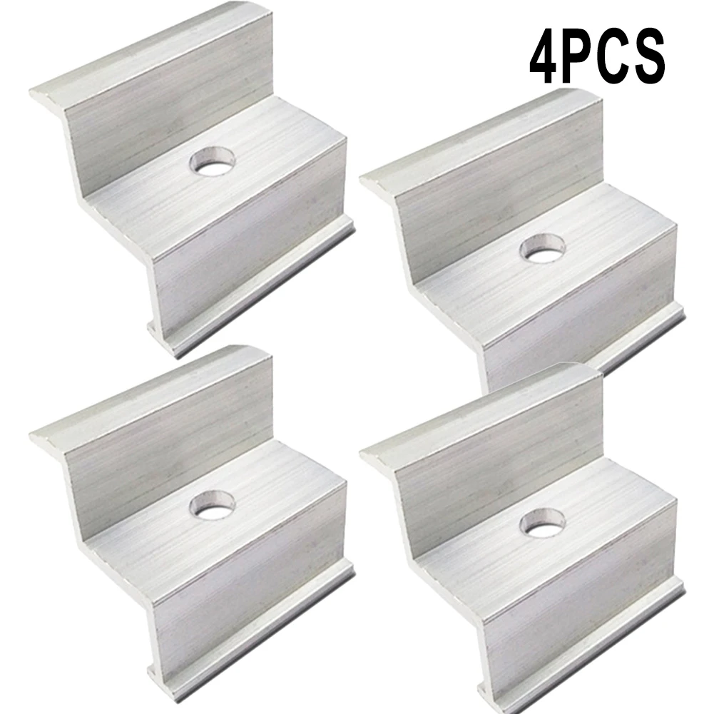 Silver Aluminum End Clamp 35mm 40mm Frame Height For Solar Panel Mounting System Roof Installation Hardware Accessories
