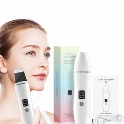 Ems Ultrasone Huid Scrubber Vibration Facial Spatel Peeling Schop Ion Acne Comedondrukker Schoon Cavitatie Gezicht Massager