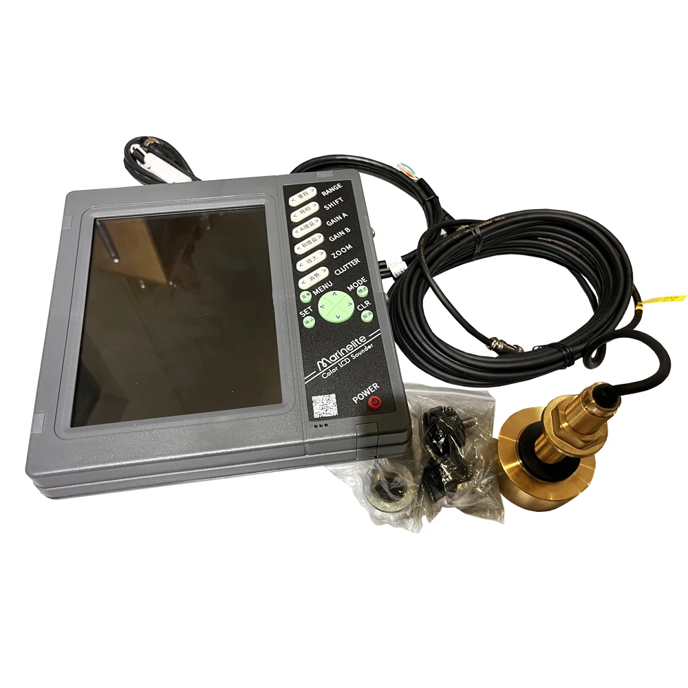 

Sinooutput Marine Echo Sounder for Fishing with Transducer 8" Screen High Measurement Accuracy FishFinder with CCS