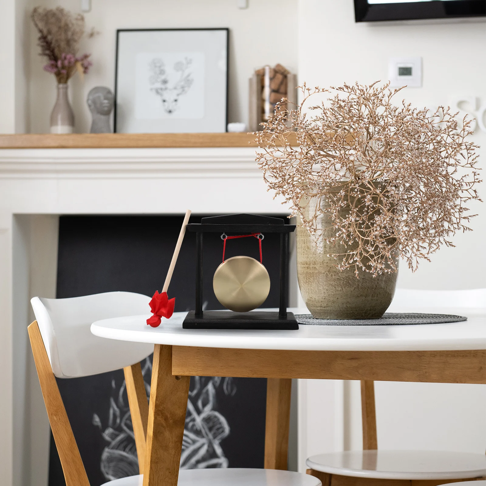 

Mini Gong 10 Cm Brass With Wooden Stand Mallet Percussion Instrument For Meditation Yoga Classroom Decorative Sound