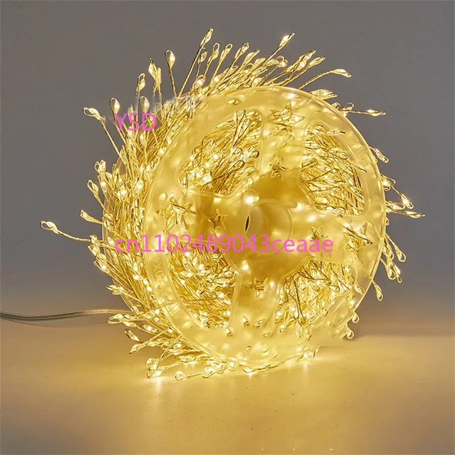 

20M 30M 50M 75M Cluster Fairy Light Plug in Christmas Firecracker String Light with Remote Silver Wire Firecracker Garland Light