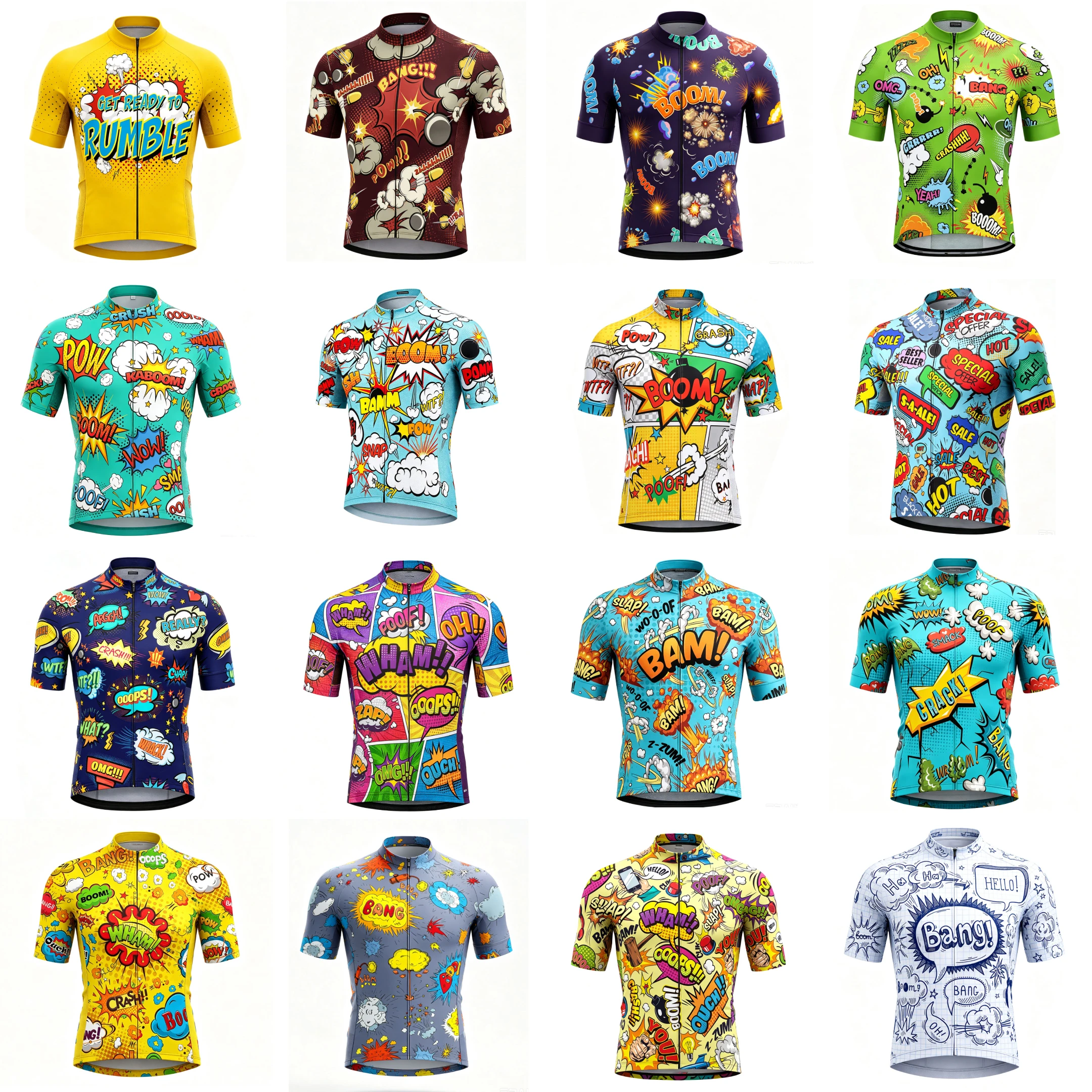 Color Comics Cycling Jersey MTB Maillot Bike Shirt Downhill Jersey High Quality Pro Team Tricota Mountain Bicycle Clothing