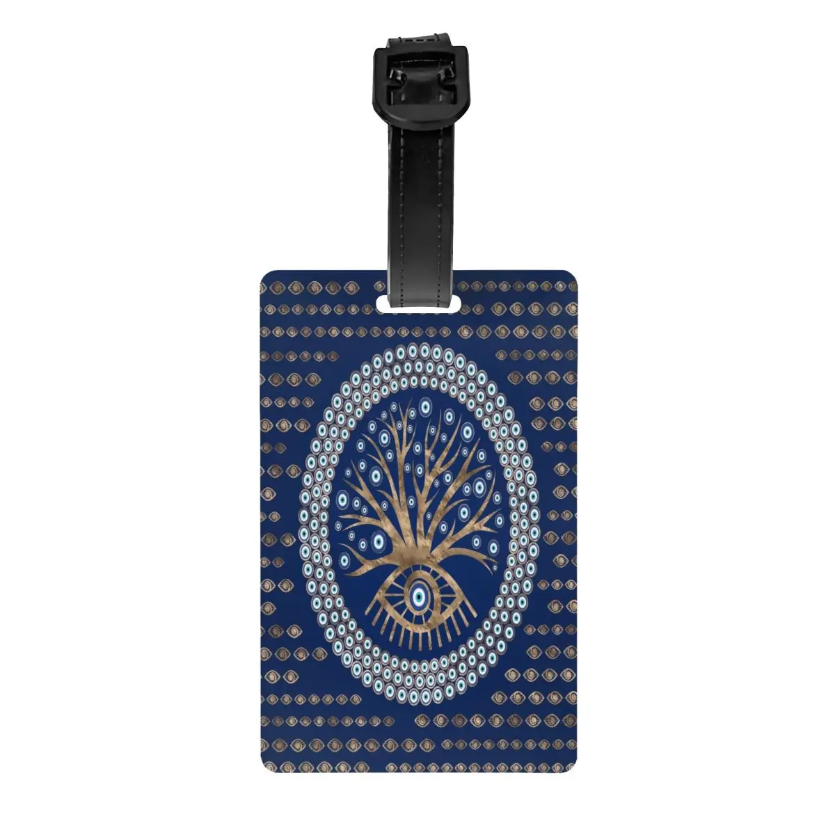 Mystic Evil Eye Tree Of Life Luggage Tag Greek Mati Mataki Matiasma Amulet Travel Bag Suitcase Privacy Cover ID Label