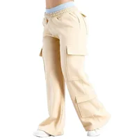 2026 Women‘s Wide Leg Cargo Pants  Elastic Waistband with Large Pockets Casual Fitness Sportswear Y2k Long Pants - Image 2
