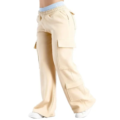 Imagen 2 del producto Pantalones Cargo de Pierna Ancha para Mujer 2026, Cintura Elástica con Bolsillos Grandes, Ropa Deportiva Informal, Pantalones Largos Y2K