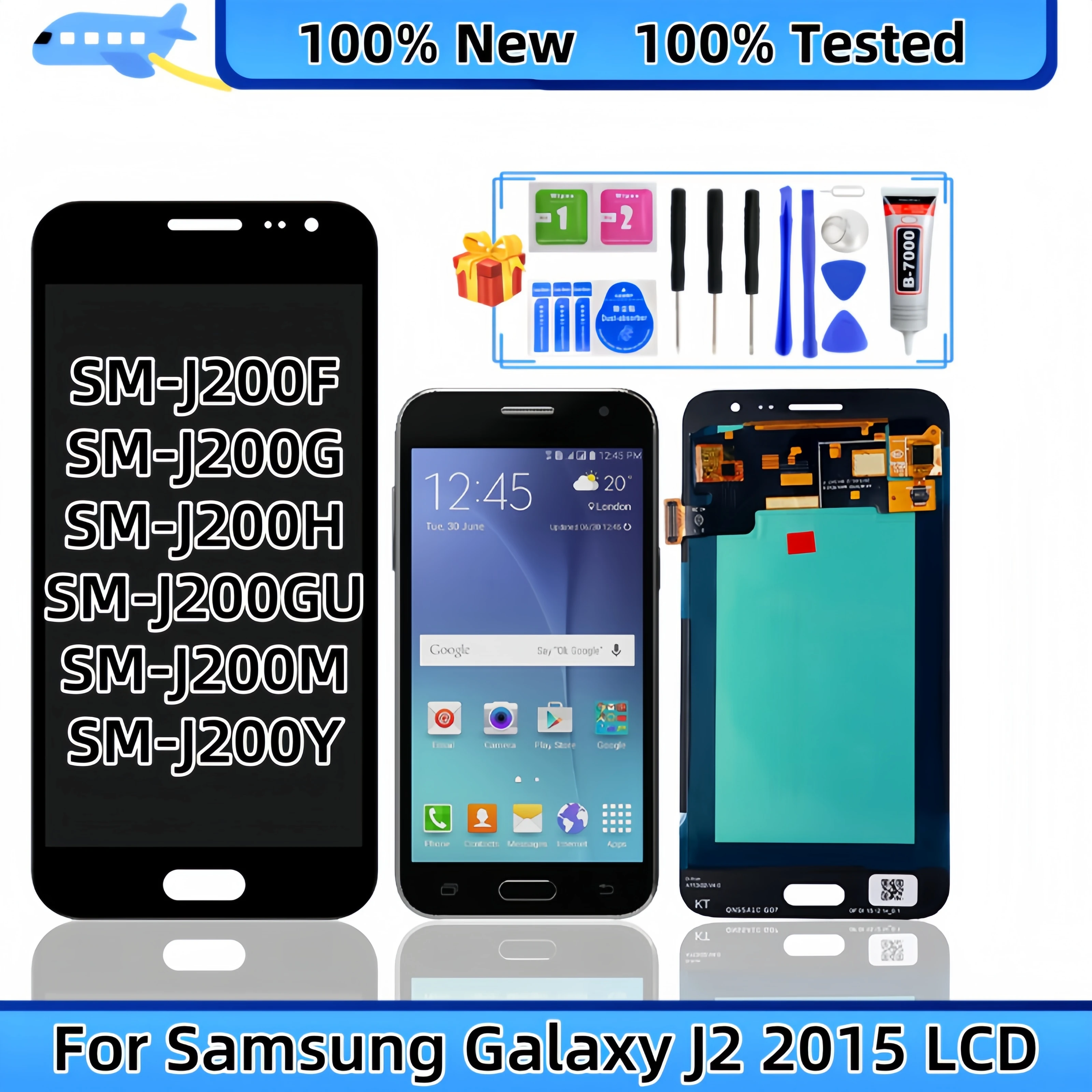 

Для Samsung Galaxy J2 2015 SM-J200F SM-J200G SM-J200H SM-J200M SM-J200Y ЖК-дисплей с сенсорным экраном в сборе, запасные части для ЖК-дисплея