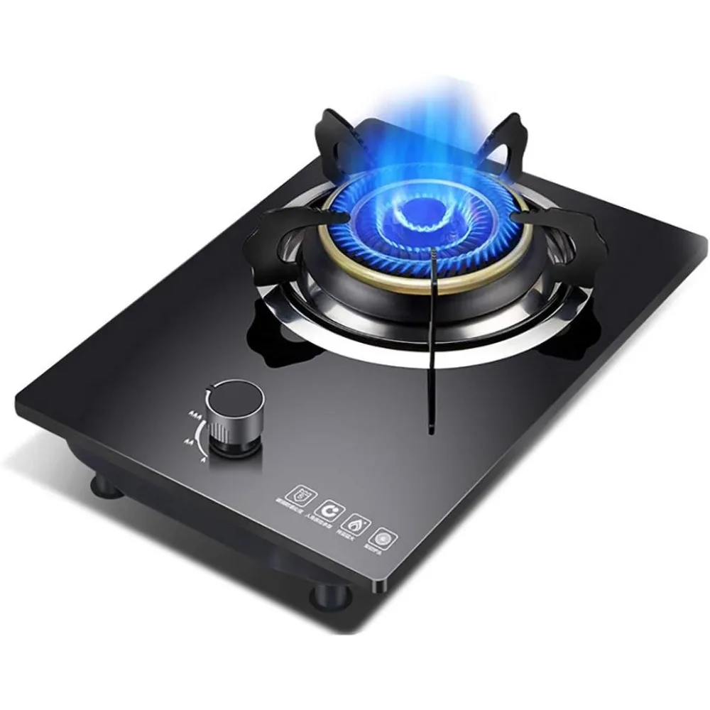 

Burners Gas Hob 42cm Burner Gas Hob Built-in Glass Or Stainless Steel And Enamel Environmentally Friendly And ，with LPG Kit&FFD(