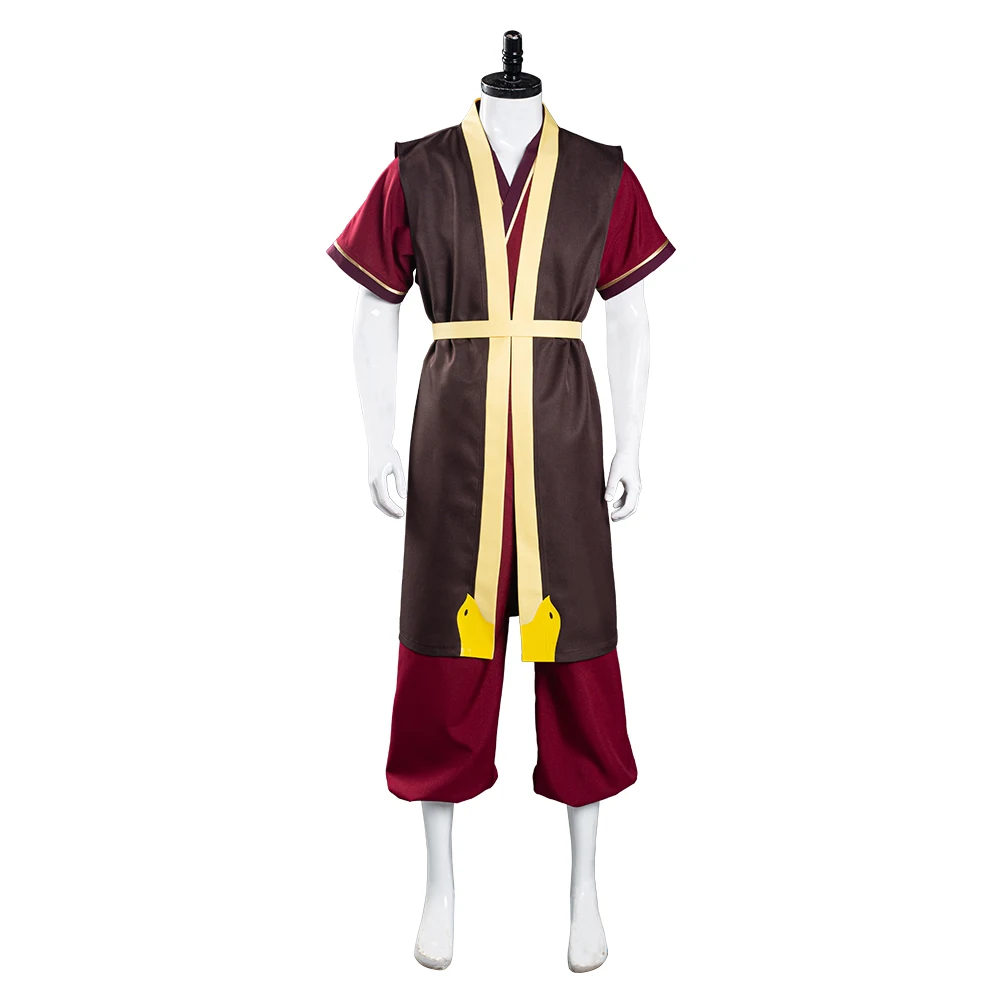 Zuko Cosplay Costume Shoes Boots Uniform Top Pants Belt Anime Avatar for Men Outfits Halloween Carnival Suit