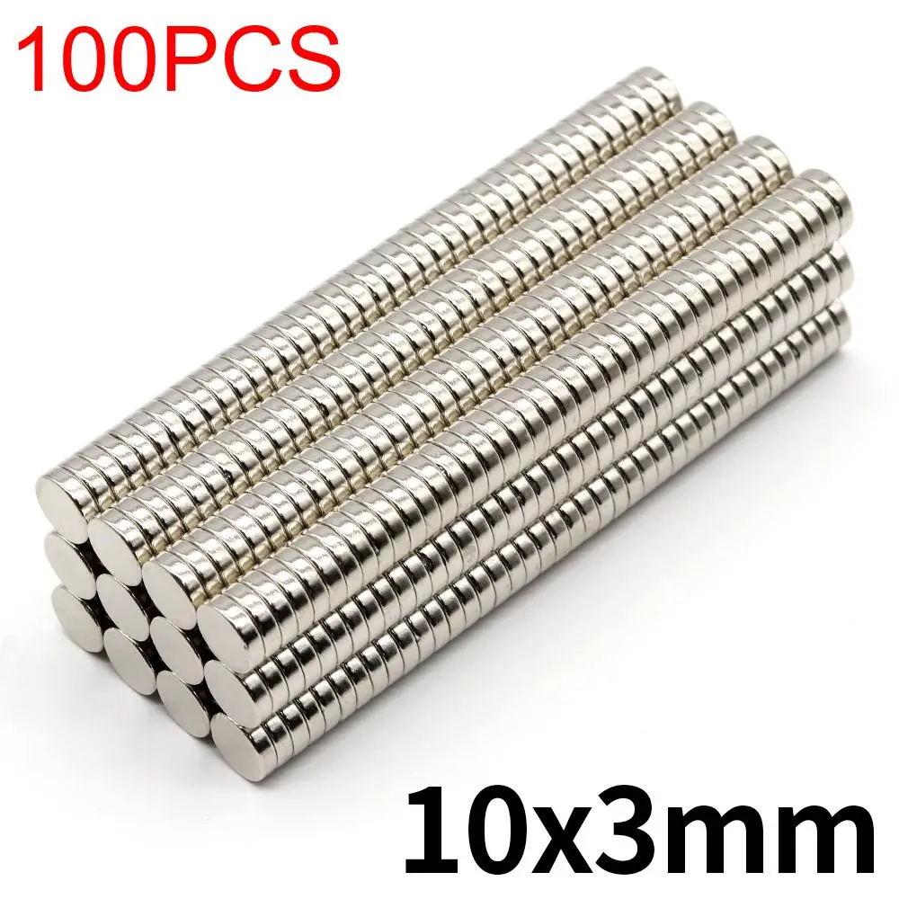 10 x 3 mm runder, superstarker Neodym-Magnet N35, leistungsstarker magnetischer NdfeB-Permanent-Kühlschrankmagnet, Imanes DIY