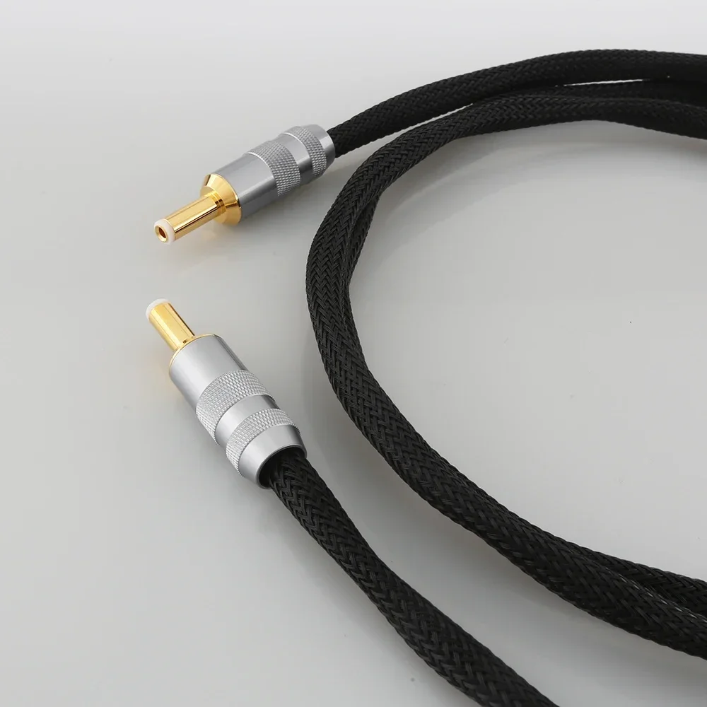 Hifi OCC Silver Plated DC Power Cable GX16-2 Pin To 5.5*2.5/2.1MM AC/DC Phono Amplifier Linear Power Supply Output Cable