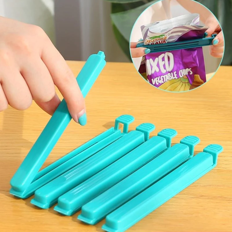 10-Piece Food Bag Sealing Artifact  Clip Long Snack  Kitchen   Preservation