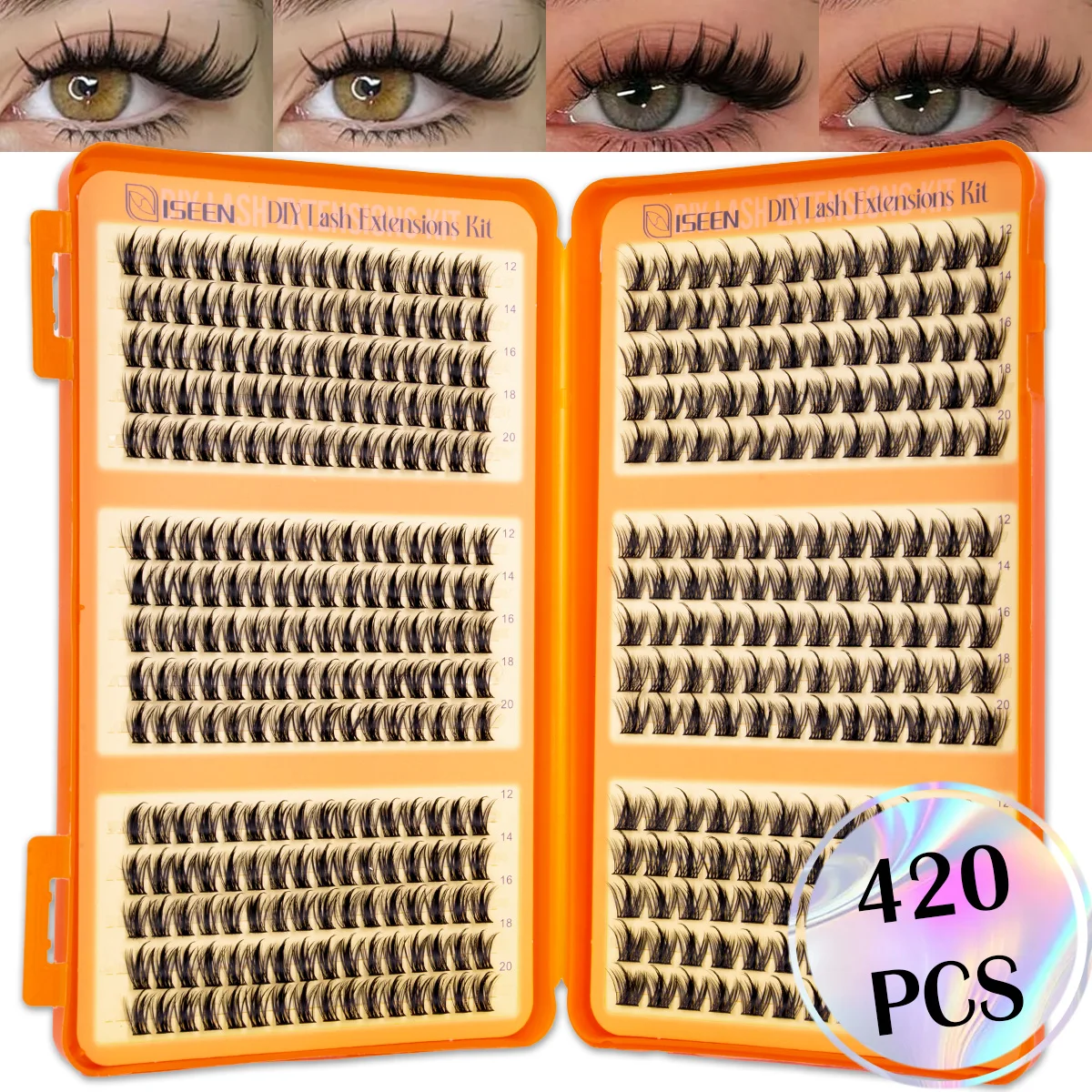 DIY Wimpernbüschel Volumen-Wimpern Manga Fairy Einzelne Wimpernverlängerungen Wiederverwendbar Verschiedene Stile für den täglichen Gebrauch oder Party-Make-up – Detail 5