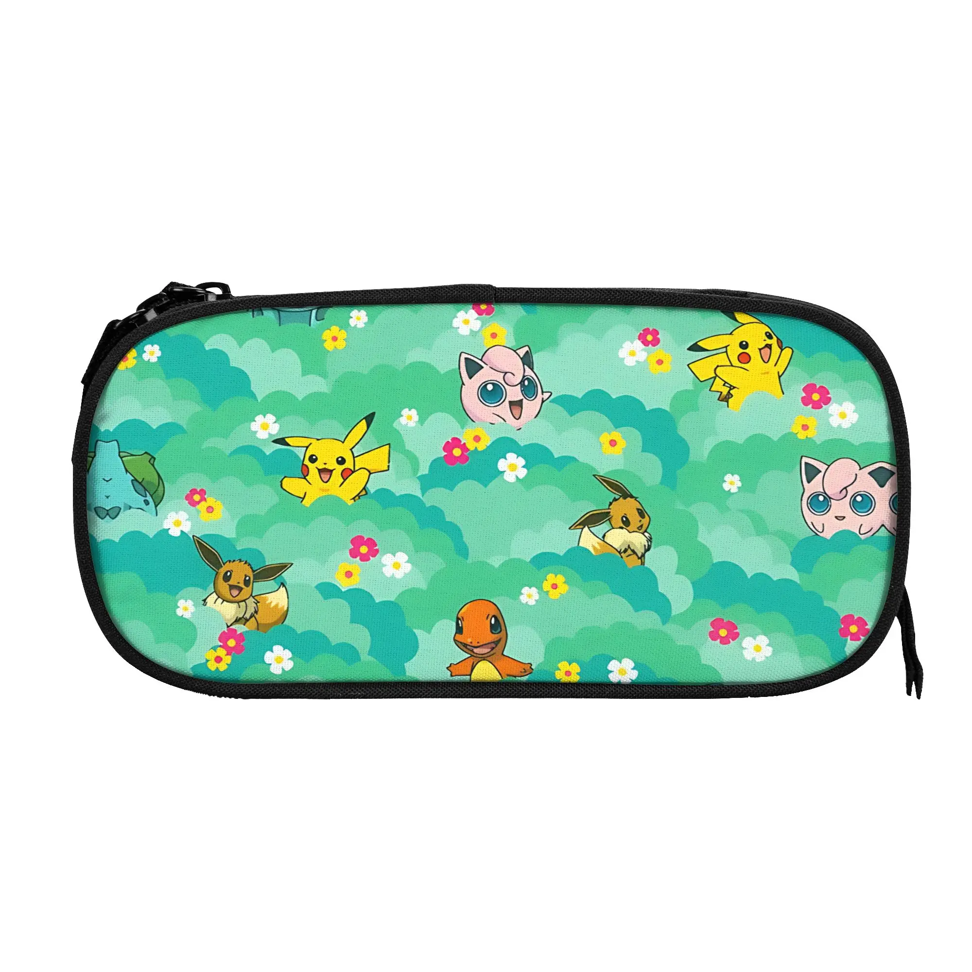 Custom Cartoon Pokemon Theme Large Capacity Bags for Child  Handheld Study Bag for Boys Gilrs Kids