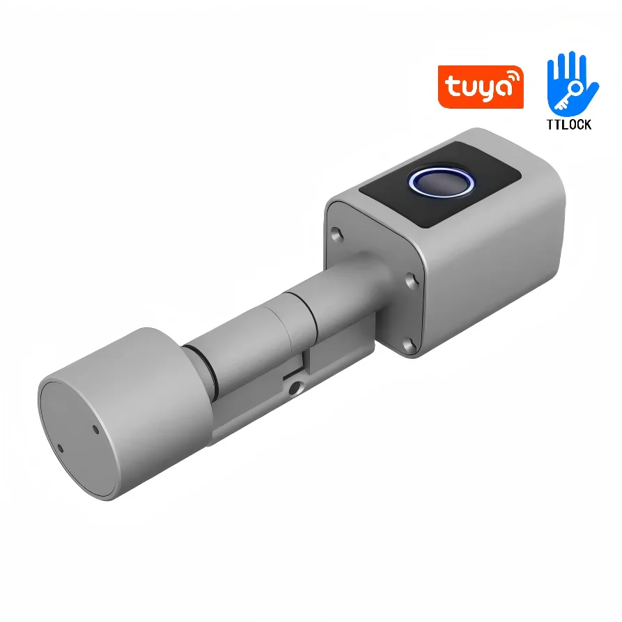 Tuya App Smart Lock Biometric Digital Key Fingerprint Password Door Lock with Wifi Connectivity Aluminum Alloy Code Type