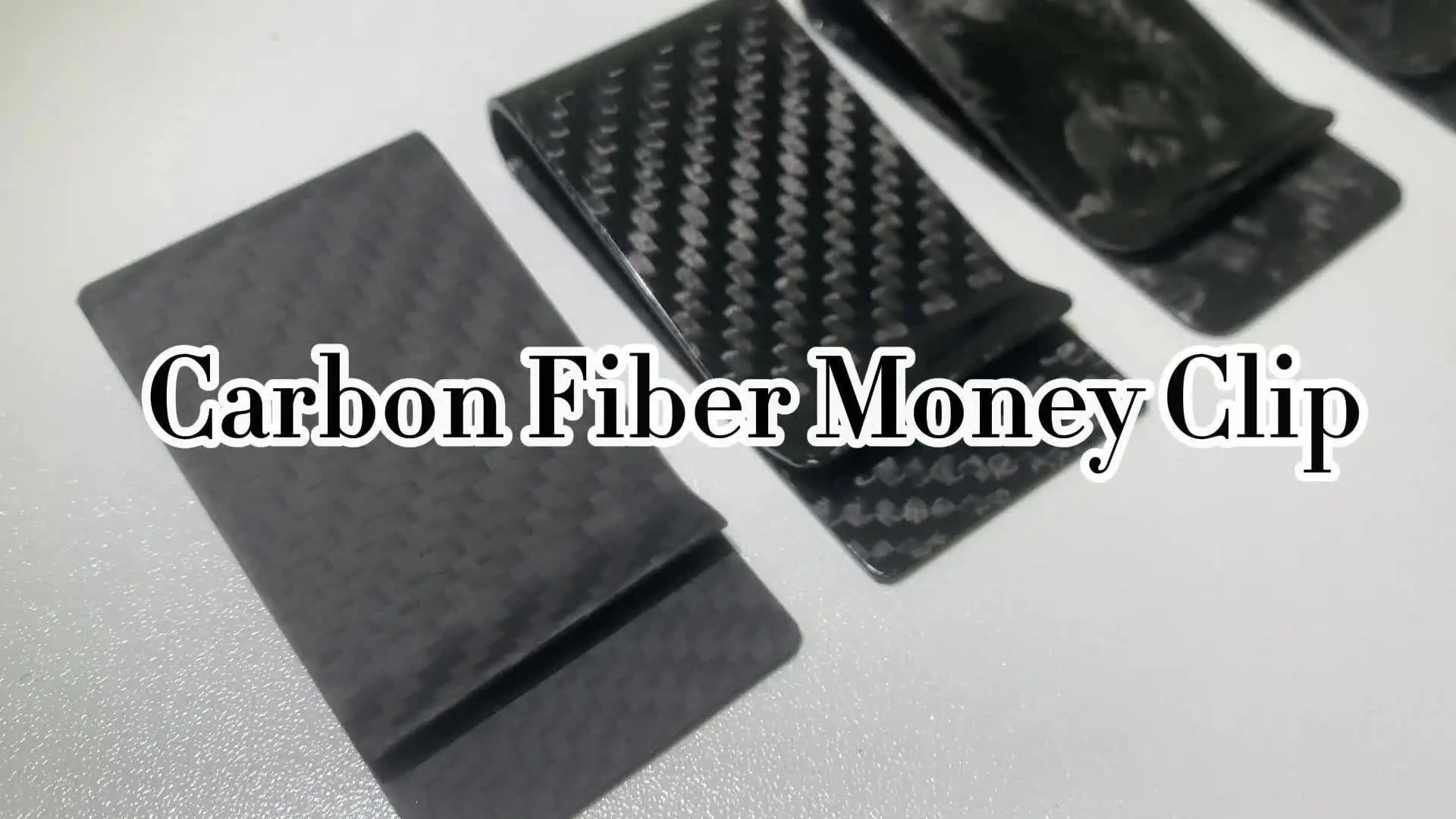 Pince à billets en Fiber de carbone véritable de haute qualité, portefeuille de poche avant mince jusqu'à 50 billets, portefeuille minimaliste pour hommes, cadeau