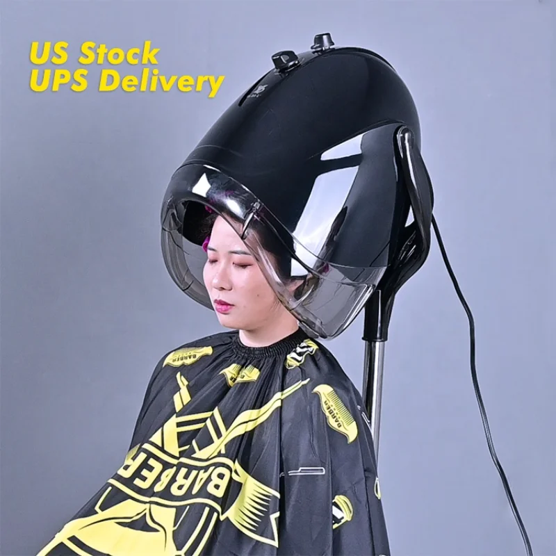 

Professional Standing Hooded Stand-Up Hair Bonnet Dryer with Rolling Base for Salon