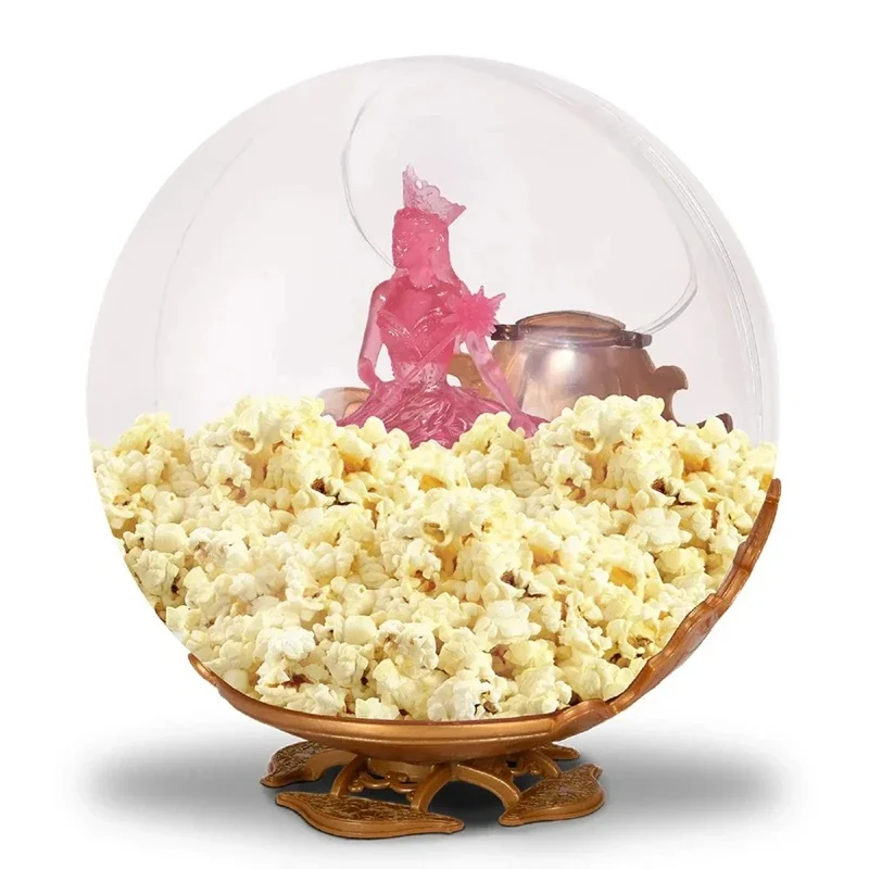 Resin Animated Movie Figurine 21cm Decorative Popcorn Bucket Jar for Candy, Snacks, Party Centerpiece, Princess Theme Room Decor