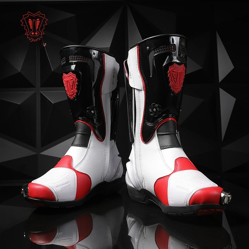 

New Motorcycle Boots for Men Women High Top Off Road Commuter Bike Riding Gear with Rotating Buckle