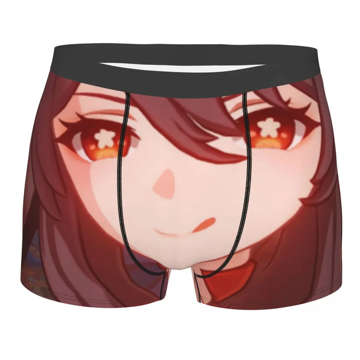 

Sexy Boxer Shorts Panties Men Hu Tao Game Underwear Childe Genshin Impact Anime Polyester Underpants for Homme Plus Size