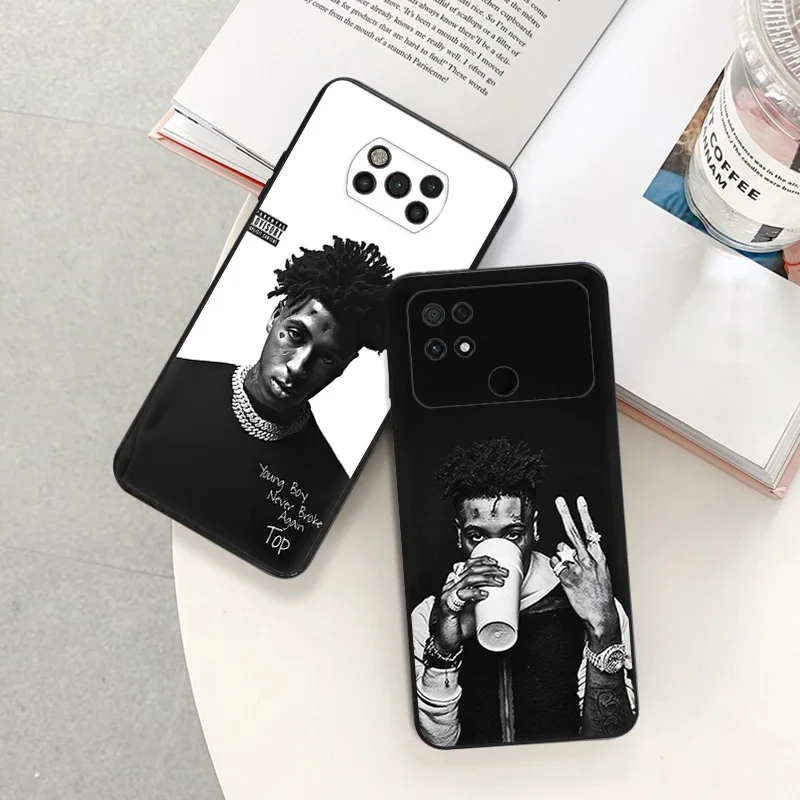 Silicone Soft Phone Case for Xiaomi Poco F5 X3 X4 X5 F3 F4 F1 M3 M4 M5 C61 14 Pro Redmi A3 A3x YoungBoy Never Broke Again Cover