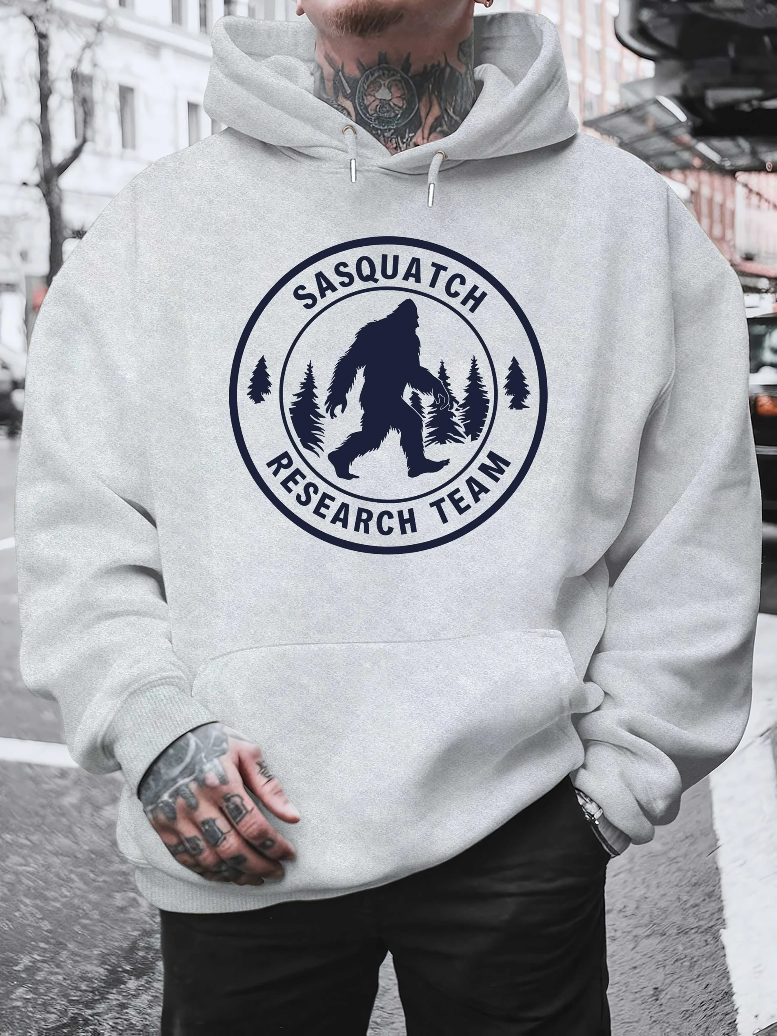 Autumn/Winter Men's Fashionable Hooded Sweatshirt Trendy and Loose Fit Easy To Wear for Commuting Street Strolling Home Leisure