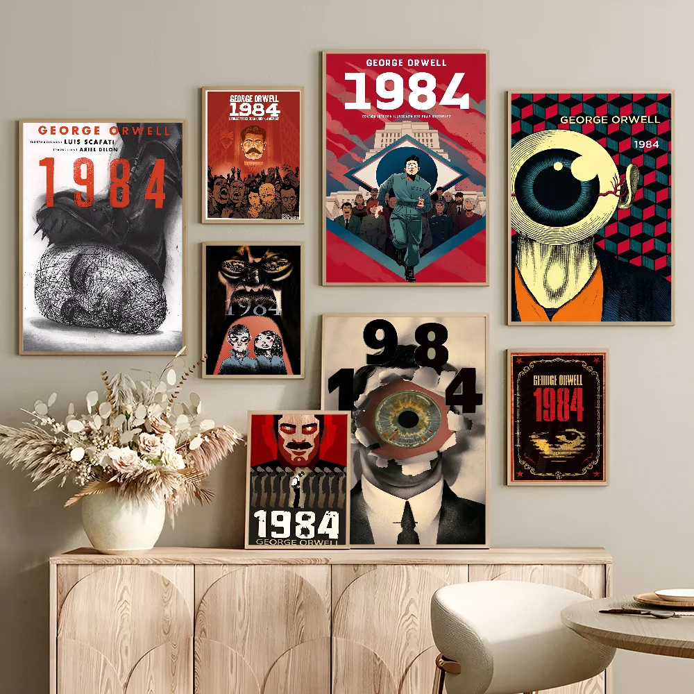 1984 George Orwell Classic Vintage Posters HD Quality Wall Art Retro Posters For Home Room Wall Decor