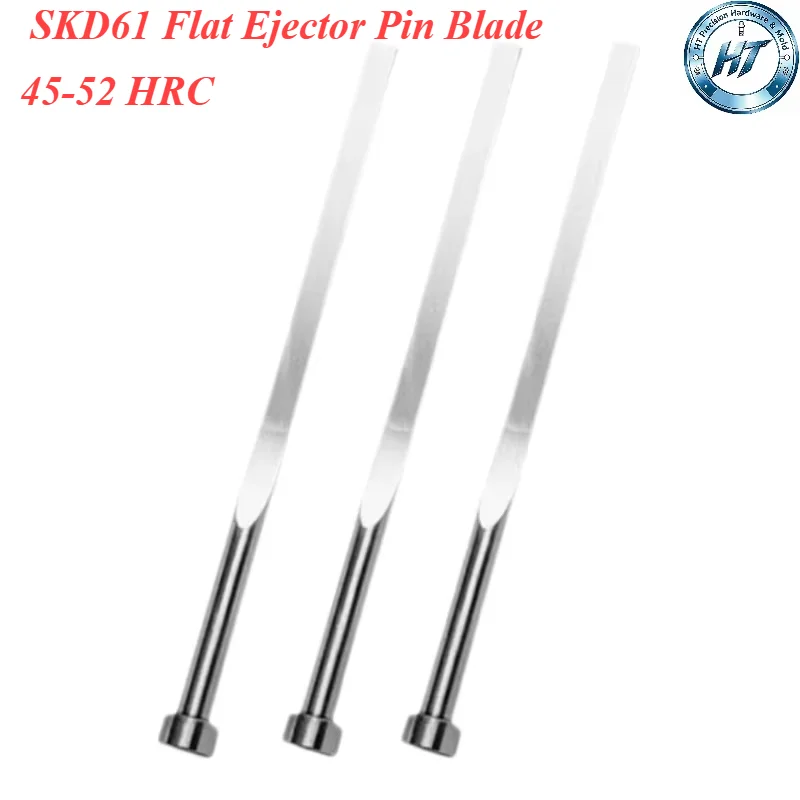 10PCS SKD61 Mold Flat Ejector Blade Pin Push Rod Rib Ejector Plastic Injection Accessories Tool