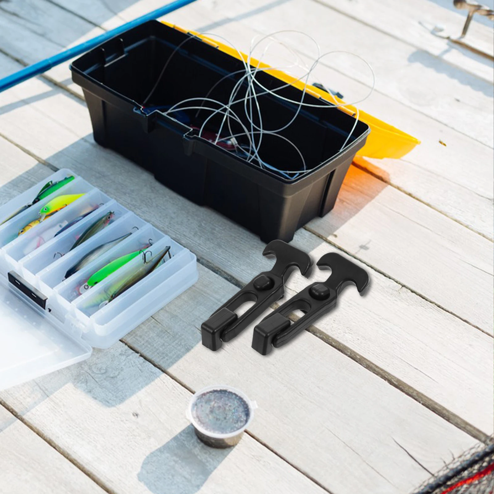 

2pcs Rubber Latches Stainless Steel Heavy Duty Hasp for Toolboxes Car Hood Catches Toolbox Locks Replacement Hardware