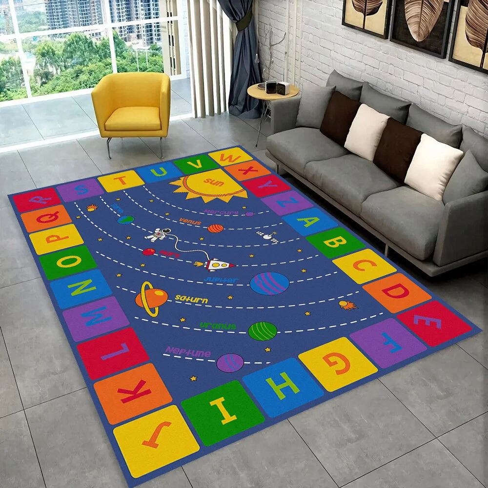 ABC Cartoon Alphabet Children Crawling Kids Playroom Early Education Area Rug,Carpet for Living Room Bedroom Sofa,Non-slip Mat