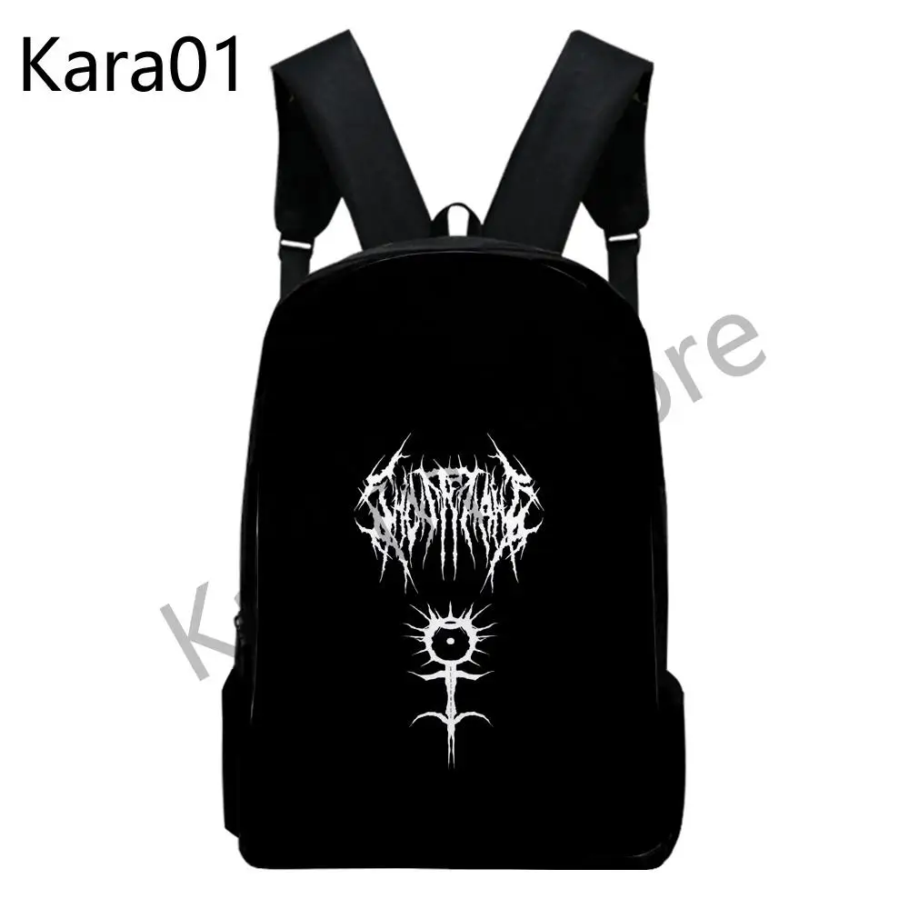 

Cartoon Youthful Novelty Ghostemane Student School Bags Notebook Backpacks 3D Printed Oxford Waterproof Boys/Girls Travel Bags