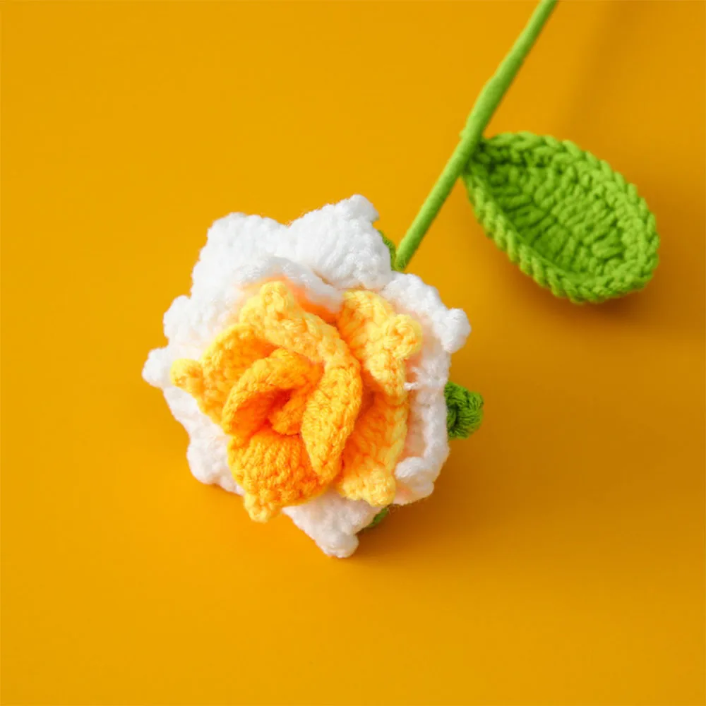 One set simulation rose - home flower arrangement finished finished pointy rose Creative hand-woven simulation flower bouquet ma