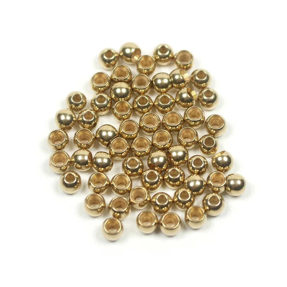 100 Stück Messingperlen für Nymphen-Streamer-Fliegen, Fliegenbindematerialien, 2,4 mm, 2,8 mm, 3,3 mm, 3,8 mm – Detail 7