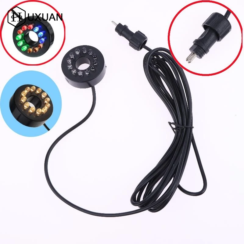 

1Pcs DIY Accessories 12V Underwater 12-LED Light Ring For Pumps Submersible Fountain Pond Garden Waterproof LED Lamp Craft