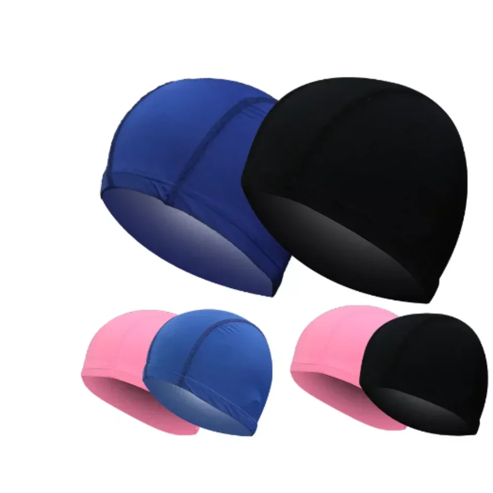 Ultra thin Bathing Caps Free Size Comfortable Swimming Caps For Men Women Elastic Nylon Ear Protection Long Hair Swimming Hat