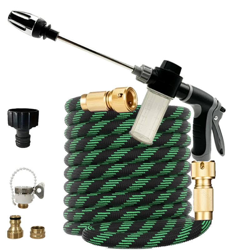 

Garden Hose Reel Expandable Watering Hose Water Gun High Pressure Flexible Car Wash Watering Garden Irrigation Magic Hose Pipe