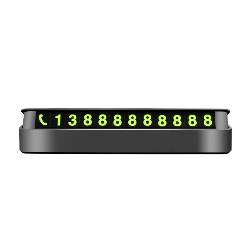 Car Temporary Parking Phone Number Plate, Luminous Glow-in-the-Dark Removable Moving Sign