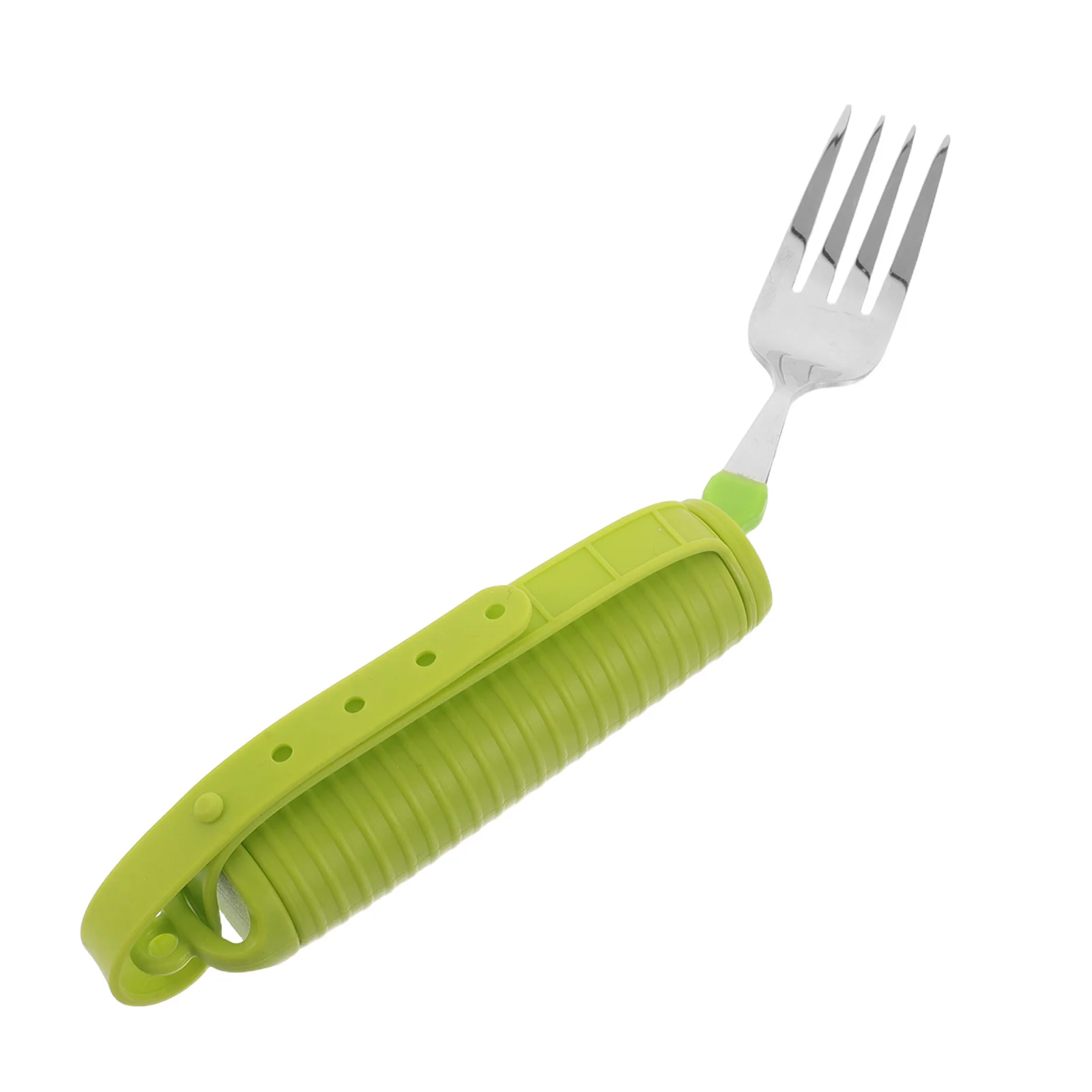 

Adaptive Eating Utensil for Elderly Disabled - Anti-Shake Fork Silicone Handle Stainless Steel Cutlery Weak Hands Tremors
