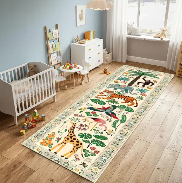 سجادة عداء الغابة الاستوائية س - مراجعة Baby Nursery Jungle Rug وسعره